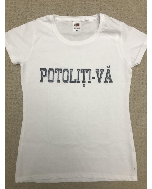 Tricou Alb Potoliti-va